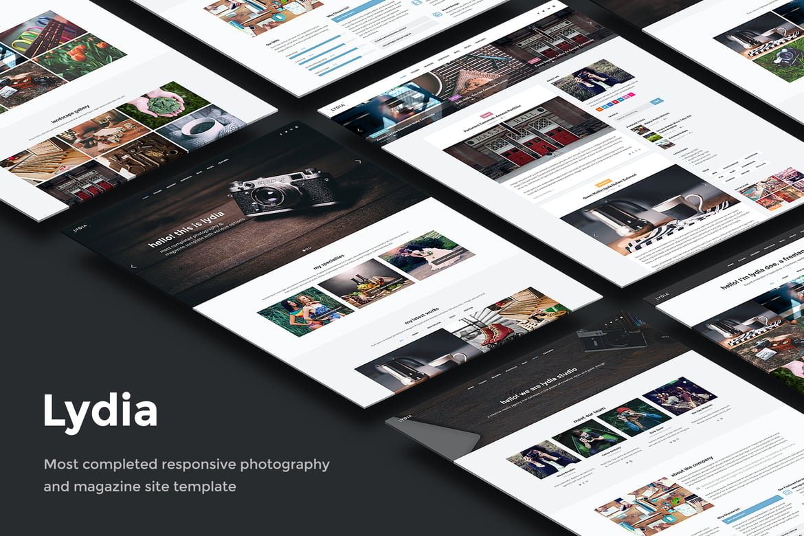 Lydia - Template Website Fotografi dan Majalah yang Menawan