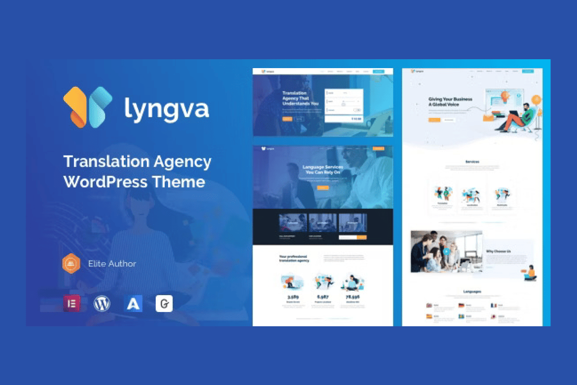 Lyngva - Tema WordPress untuk Agensi Penerjemahan yang Profesional