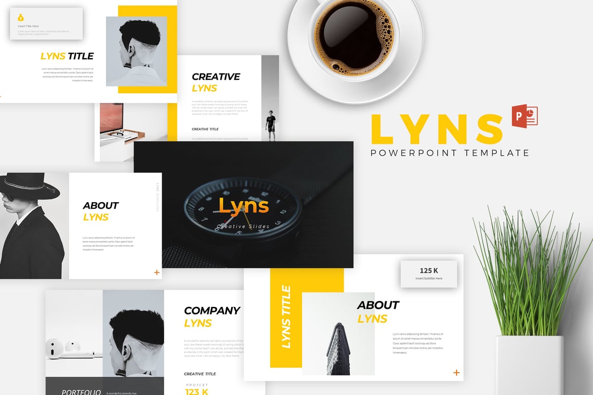 LYNS - Template PowerPoint Kreatif untuk Presentasi Anda