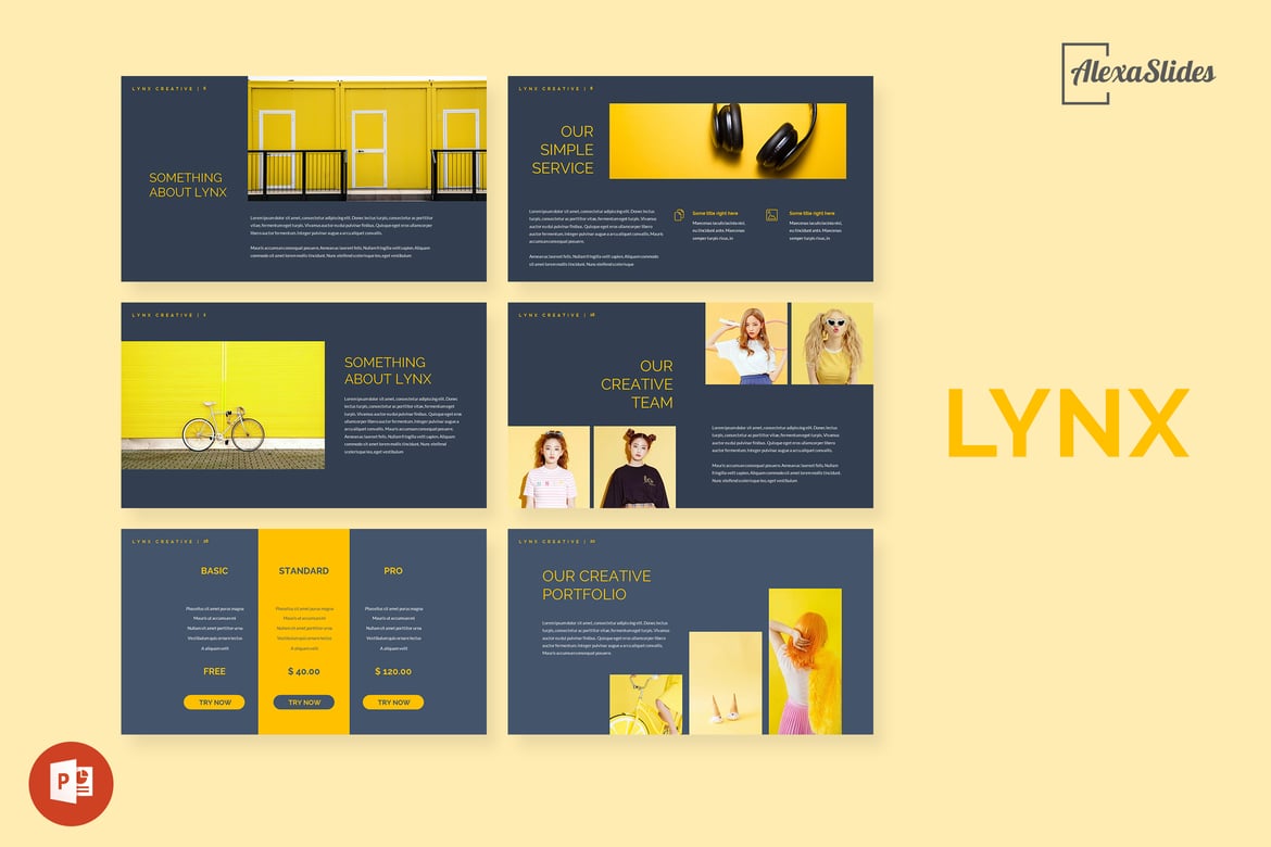 Template Presentasi PowerPoint Lynx yang Menarik dan Kreatif