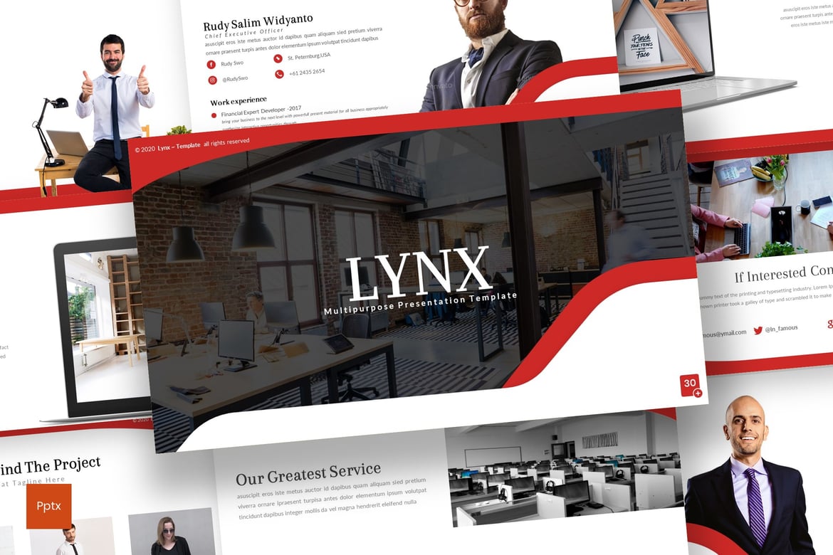 Template PowerPoint Lynx - Presentasi Kreatif dan Minimalis