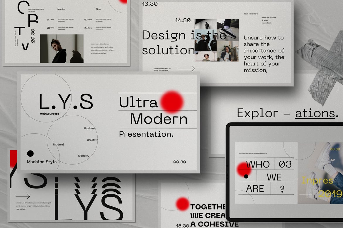 Template Presentasi PowerPoint L.Y.S - Agensi Kreatif yang Stylish