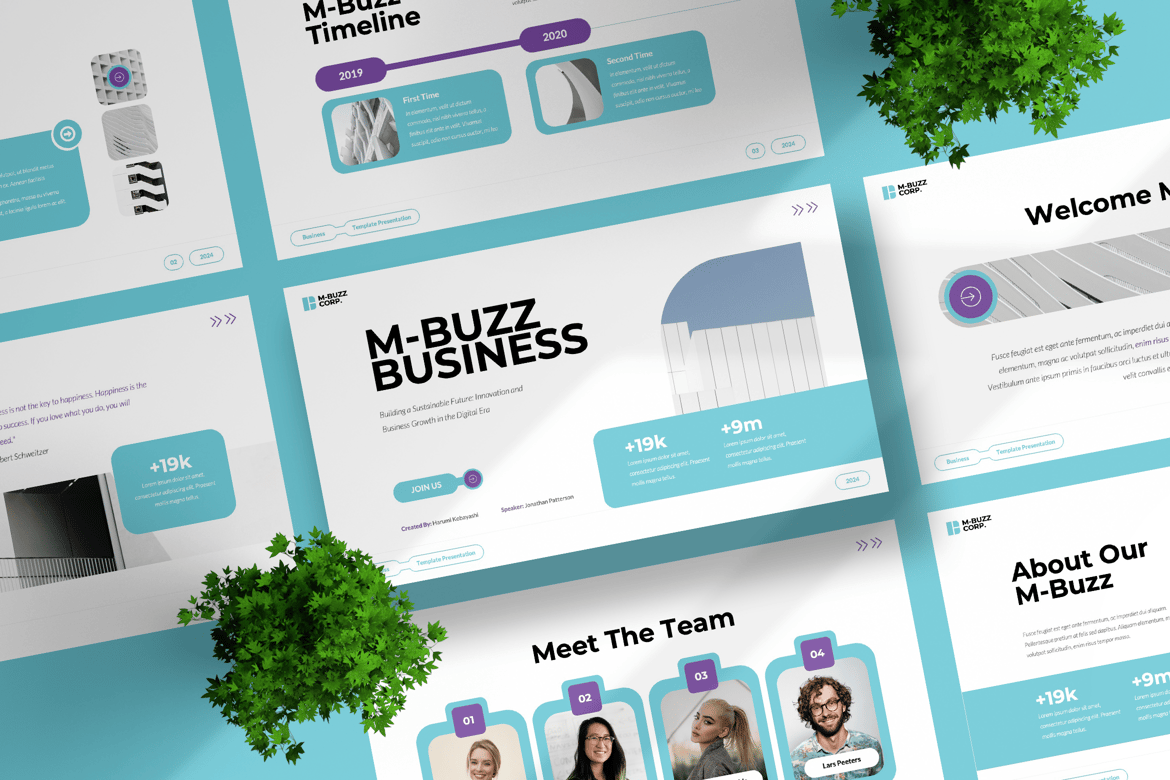 Template Powerpoint M-Buzz untuk Presentasi Bisnis yang Menarik