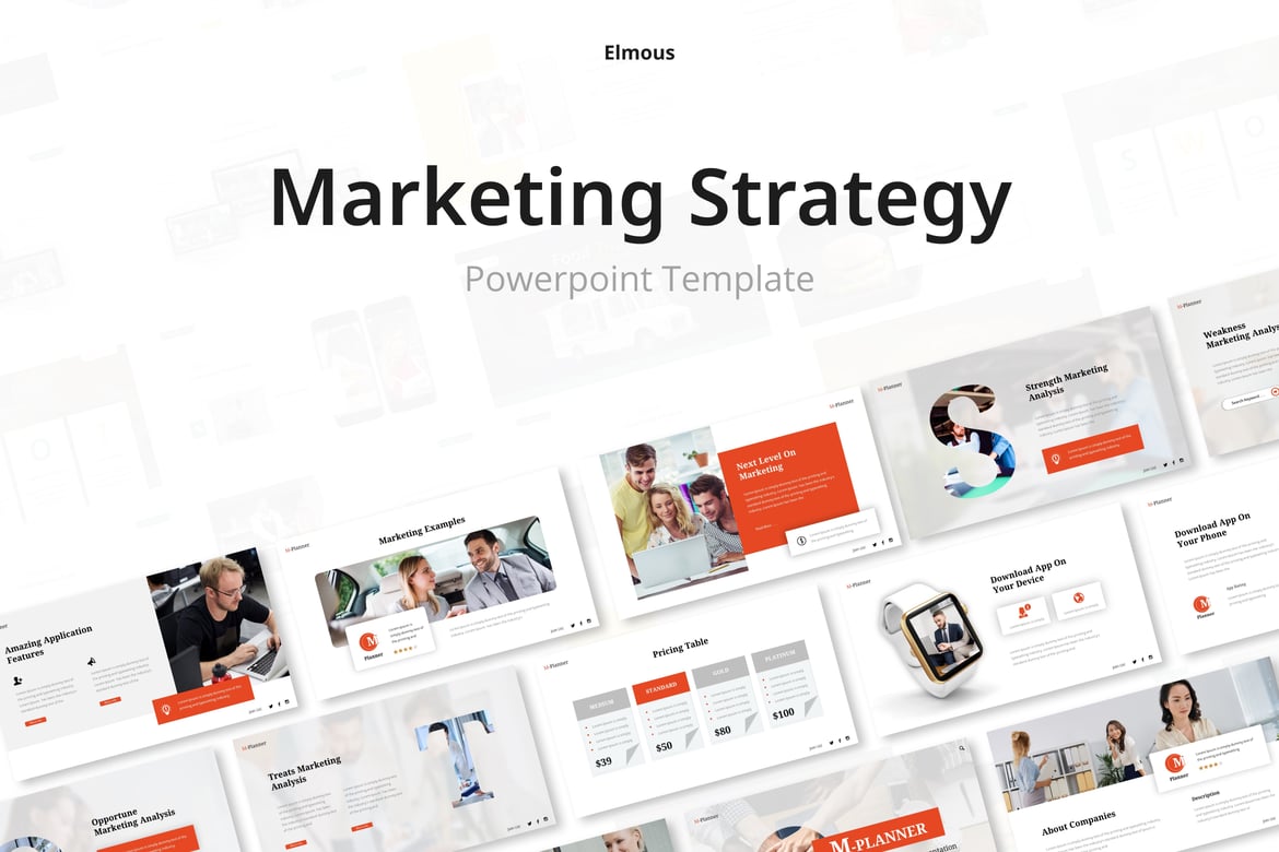 Template Presentasi PowerPoint M-Planner untuk Bisnis Anda