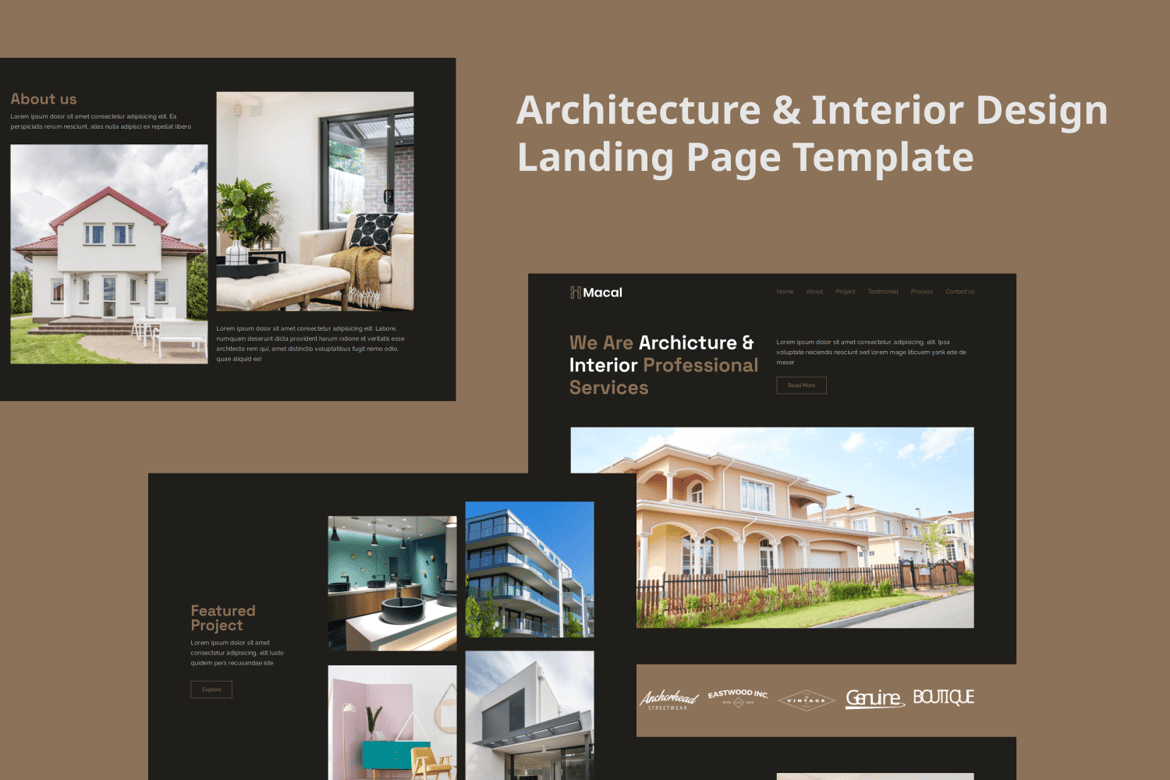 Macal - Template Website Arsitektur & Desain Interior Modern