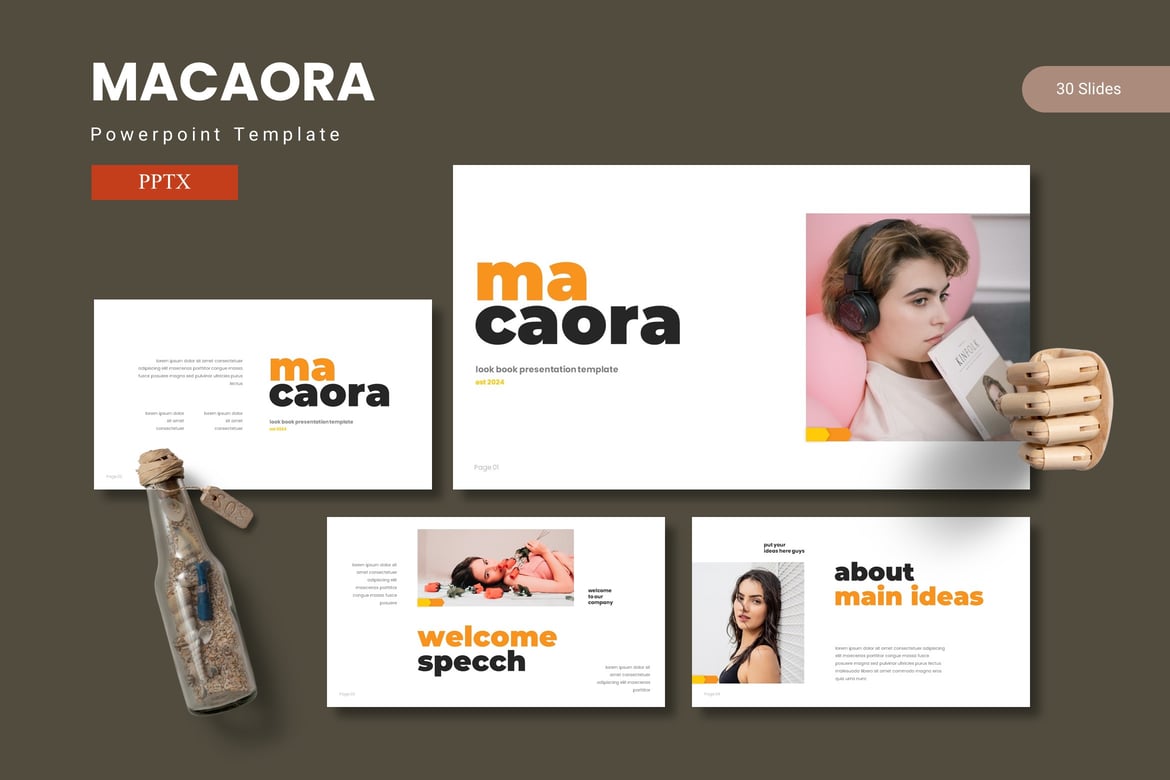 Macaora - Template PowerPoint yang Memukau