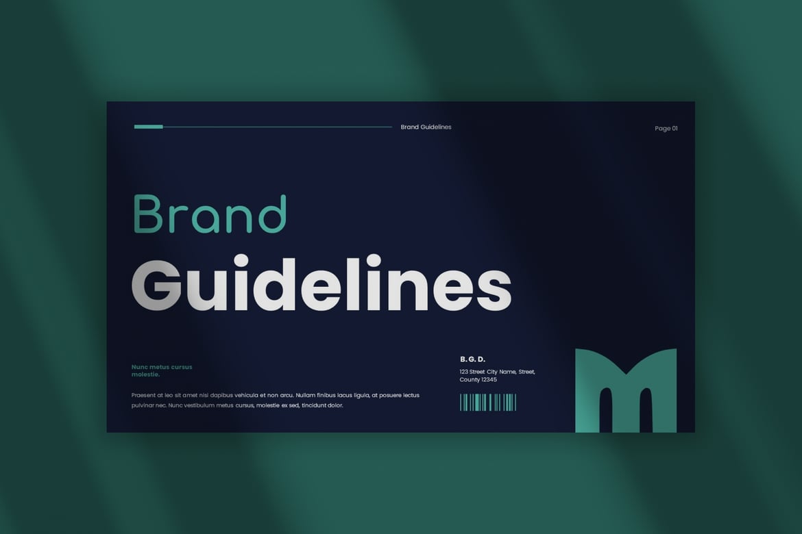 Template PowerPoint Panduan Merek Macsen yang Minimalis dan Elegan