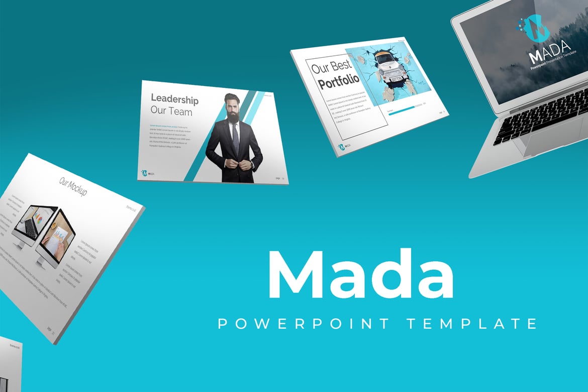 Template Presentasi PowerPoint Mada - Desain Minimalis dan Kreatif