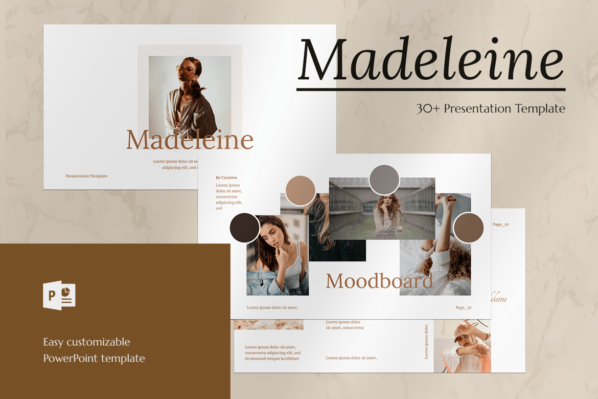 Template PowerPoint Elegan 'Madeleine' untuk Presentasi Menarik