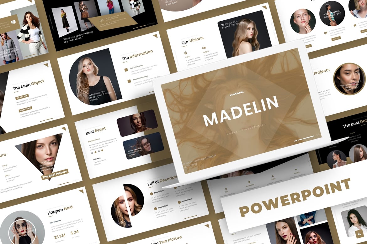 Madelin - Template PowerPoint Serbaguna untuk Presentasi Anda