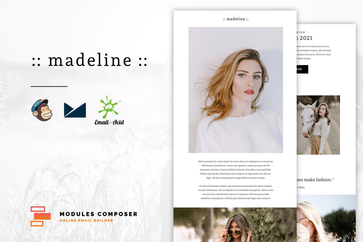 Madeline - Template Email Responsif untuk E-Commerce Fashion