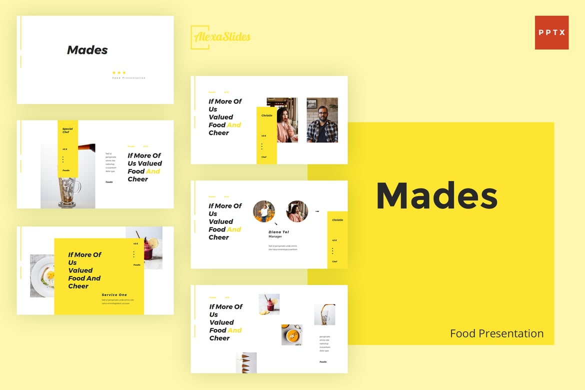 Template PowerPoint Mades - Presentasi Makanan yang Menarik