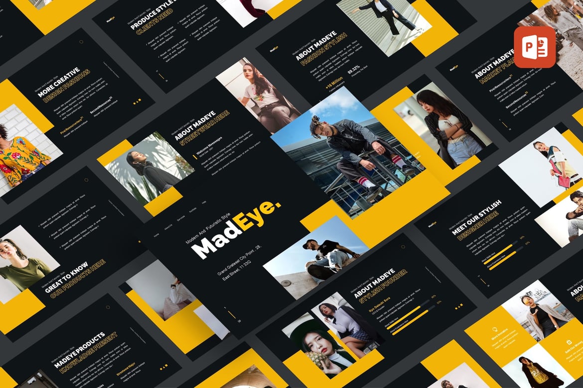 MadEye - Template PowerPoint Streetwear yang Kreatif dan Modern