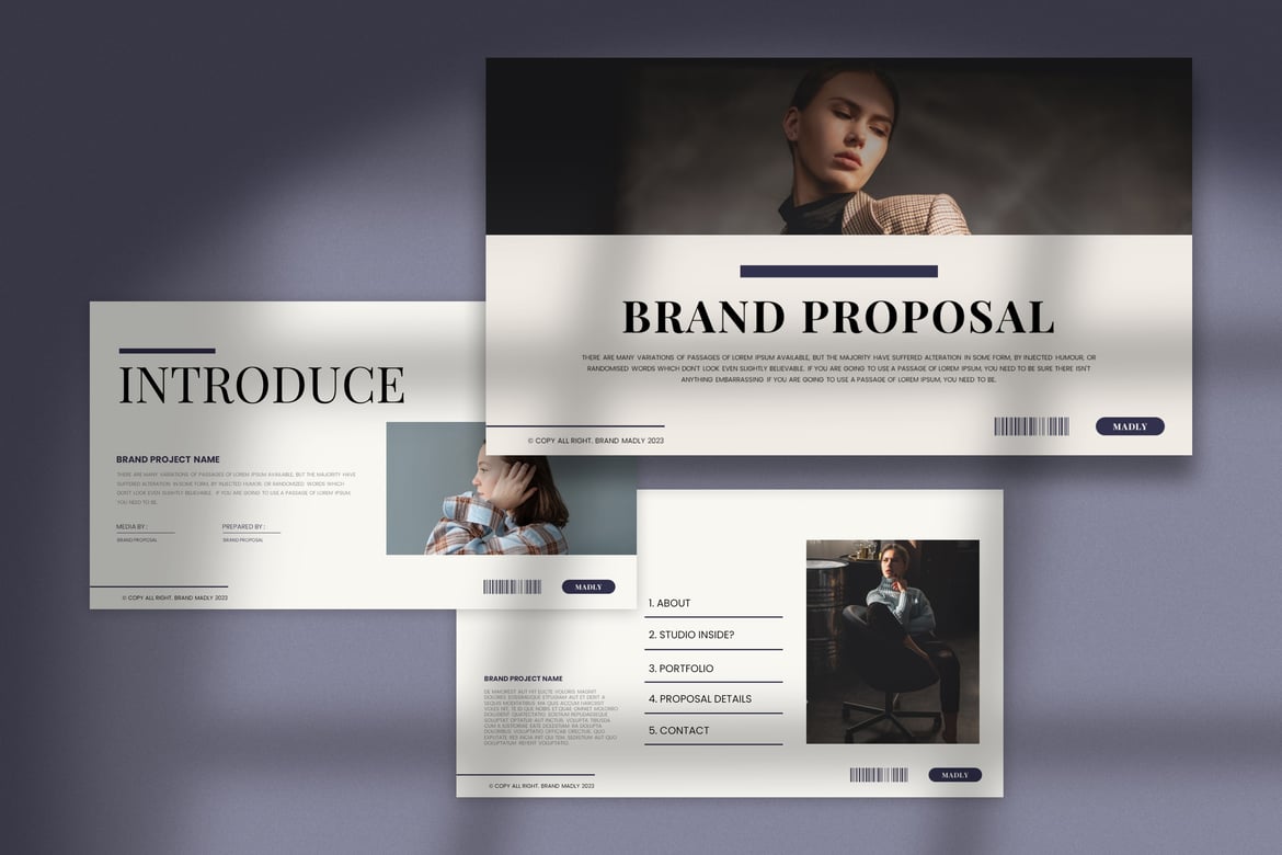 Madly - Template Presentasi Proposal Merek yang Menarik