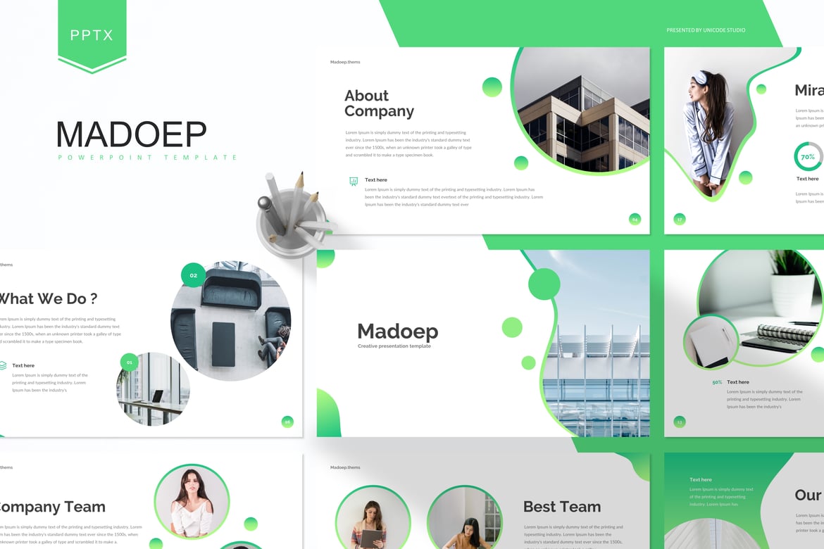 Madoep - Template PowerPoint Modern dan Profesional