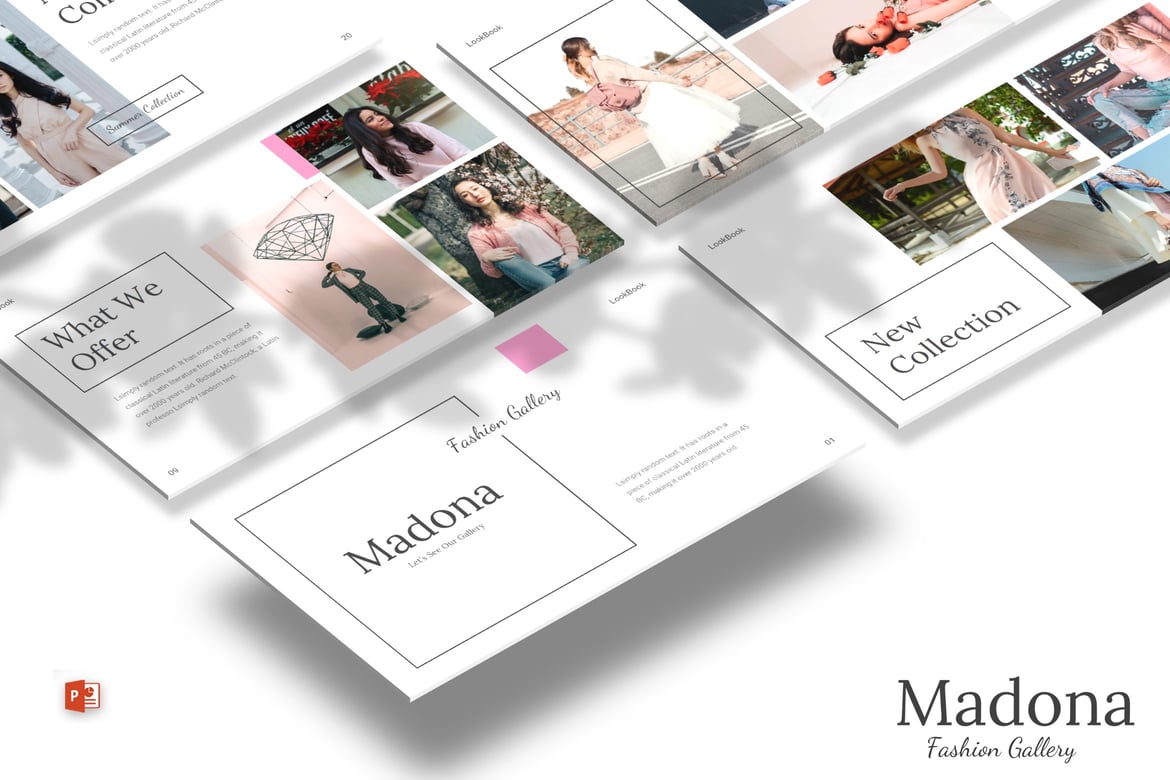 Template PowerPoint Madona - Presentasi Modern dan Elegan