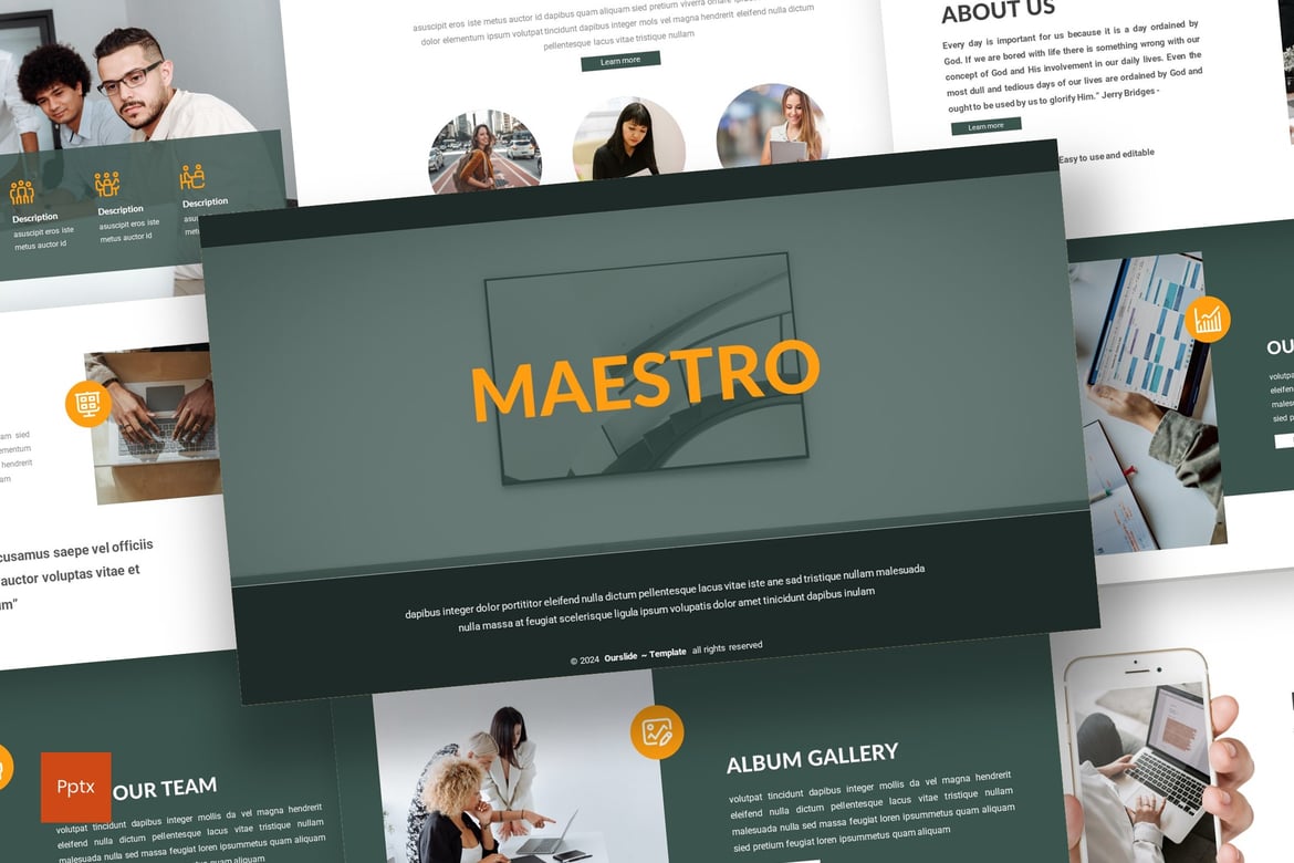 Template PowerPoint Maestro - Pilihan Sempurna untuk Presentasi Bisnis Anda