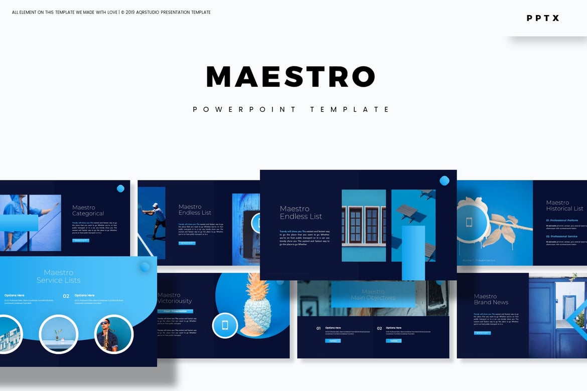 Template PowerPoint Maestro - Solusi Presentasi yang Menarik