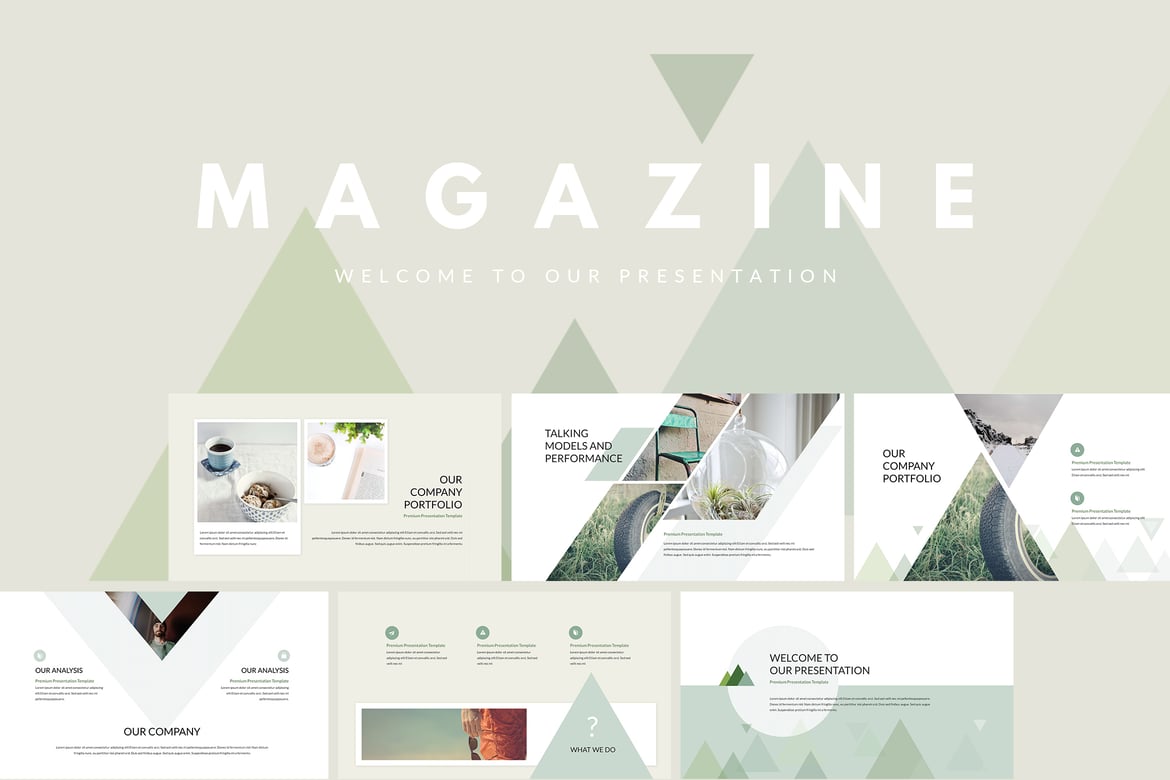 Template Presentasi PowerPoint Minimalis - Magazine