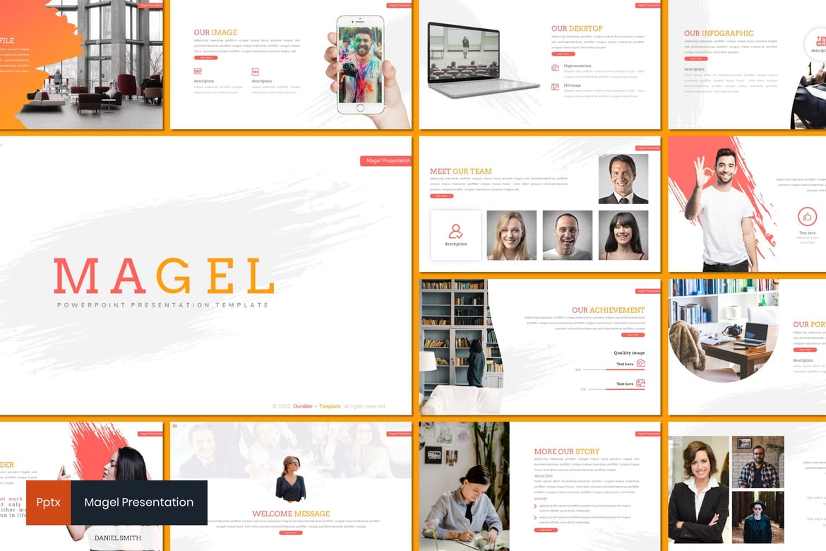 Magel - Template Powerpoint Kreatif dan Minimalis