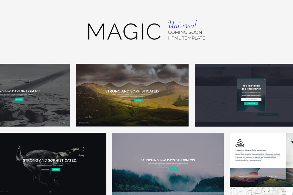 MAGiC - Template Website 'Coming Soon' Universal yang Menawan