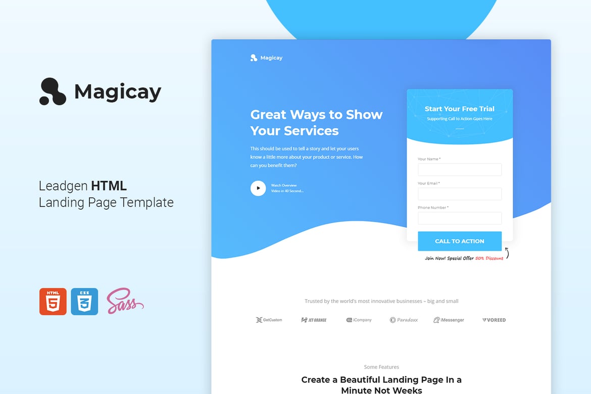 Magicay - Template Website HTML Landing Page untuk Bisnis Anda