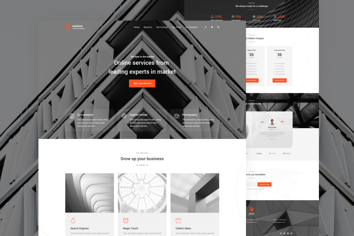 Magma - Template Website Landing Page Bisnis Modern
