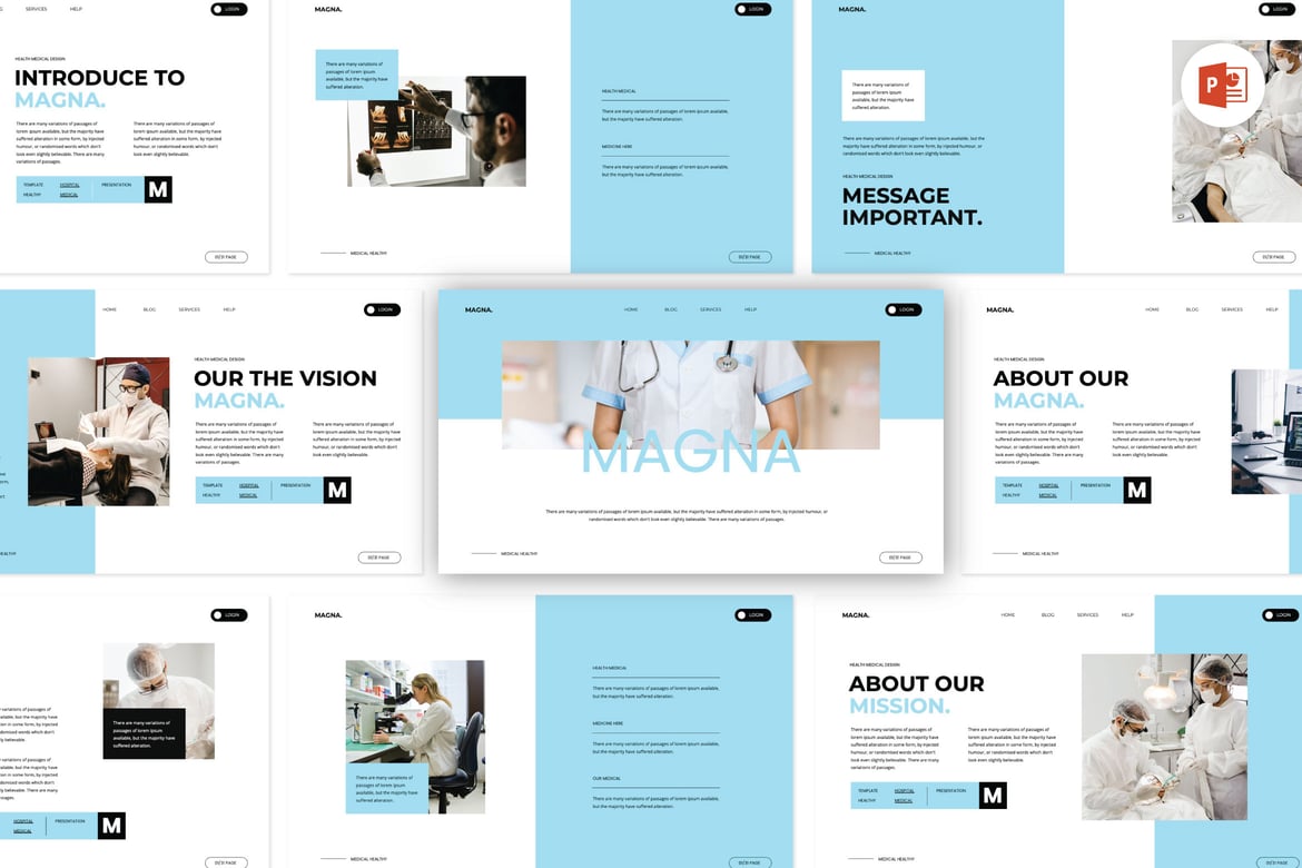 Template Presentasi Medis Magna - Powerpoint Profesional untuk Kesehatan