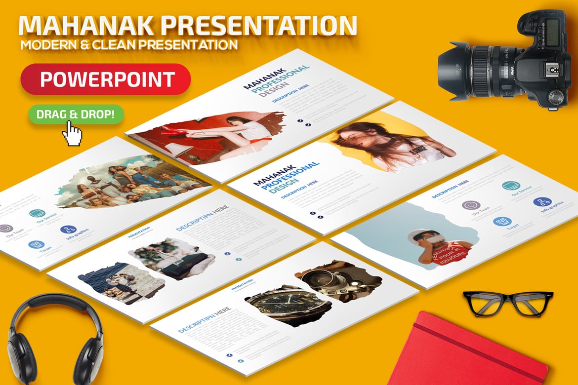 Template Presentasi Powerpoint Mahanak yang Menarik dan Dinamis