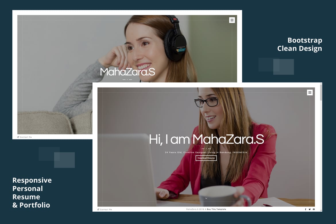 Template Website Resume dan Portofolio Pribadi MahaZara.S yang Modern dan Responsif