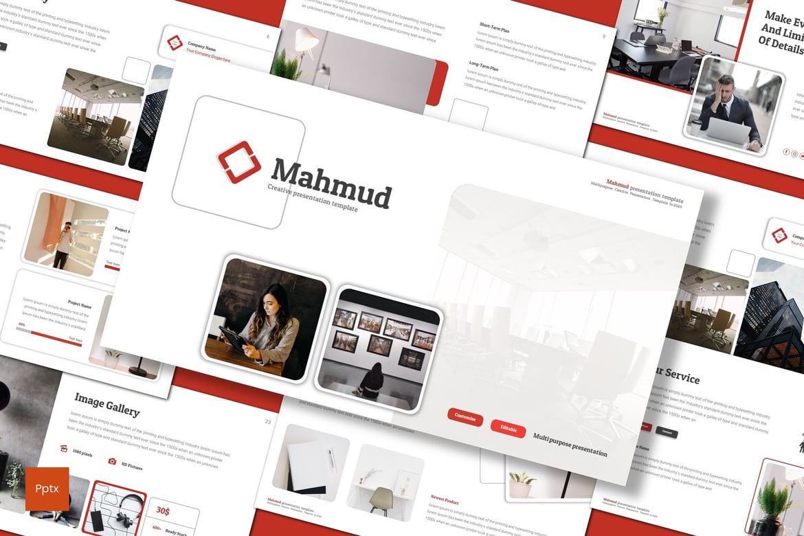 Mahmud - Template PowerPoint Modern dan Kreatif