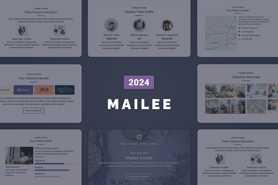 Template Email Serbaguna Mailee 2024 yang Responsif dan Menarik