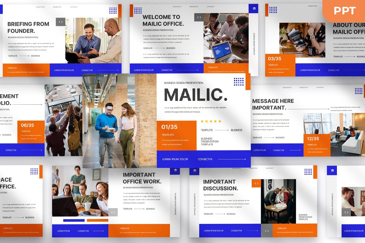 Template Presentasi PowerPoint Mailic - Modern dan Elegan