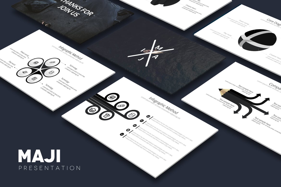 Template PowerPoint MAJI - Presentasi Kreatif dan Profesional