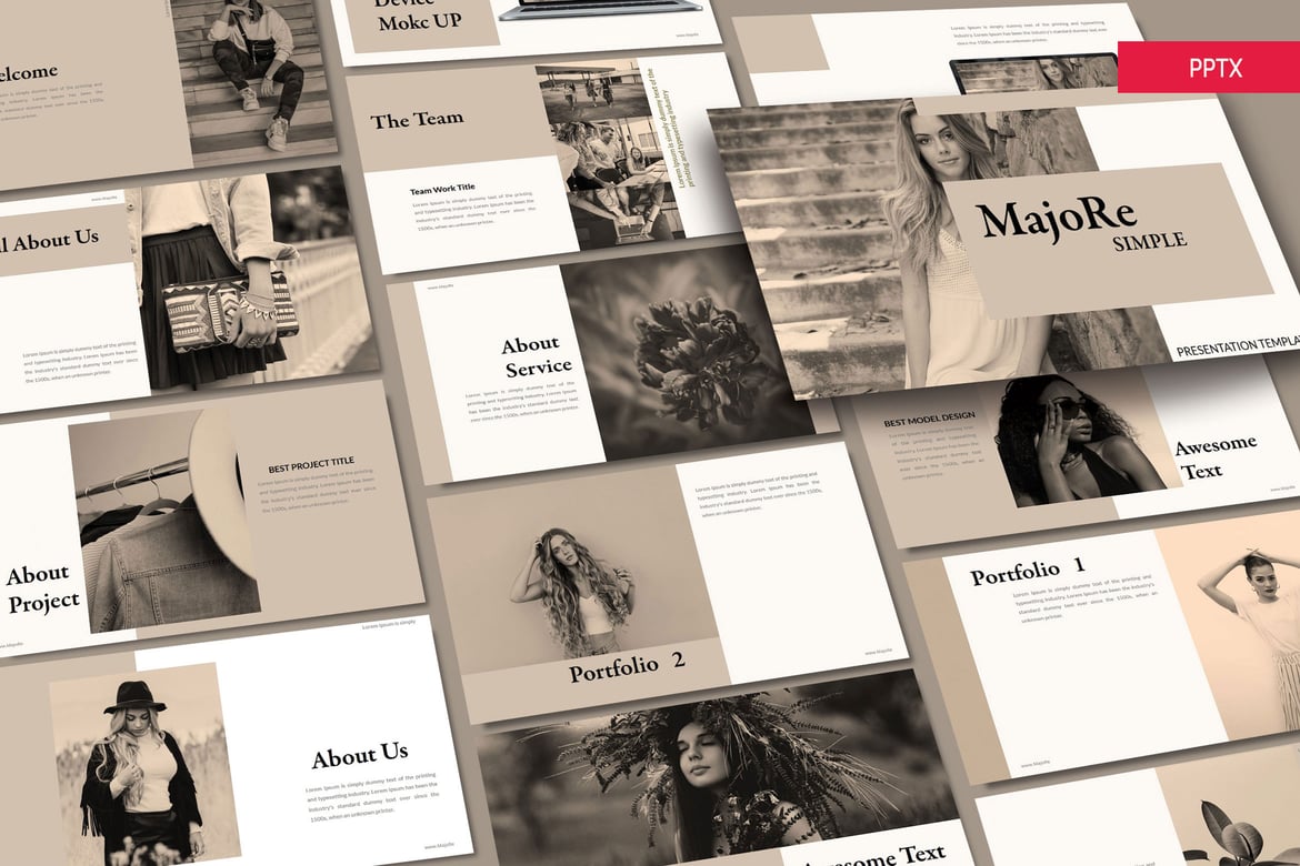 MajoRe - Template Presentasi PowerPoint yang Modern dan Kreatif