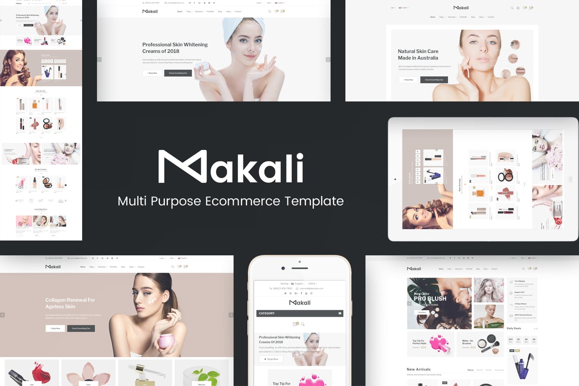 Makali - Tema WordPress Kecantikan dan Kosmetik untuk WooCommerce yang Menawan