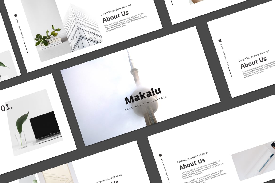 Template Powerpoint Makalu yang Menawan dan Serbaguna