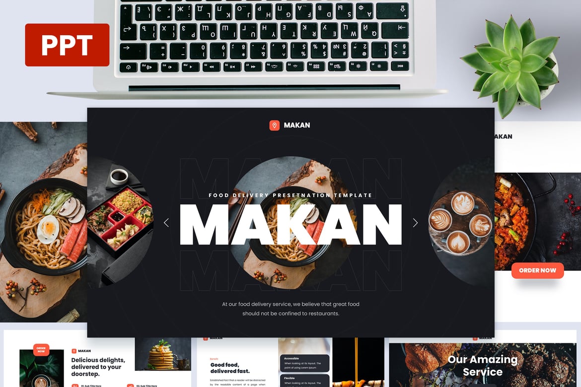 Template PowerPoint Makan - Solusi Hebat untuk Presentasi Restoran Anda
