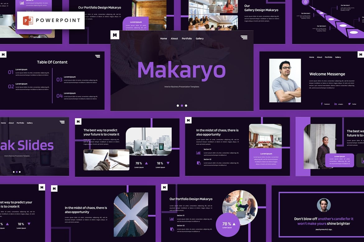 Makaryo - Template Powerpoint Interior yang Modern dan Profesional