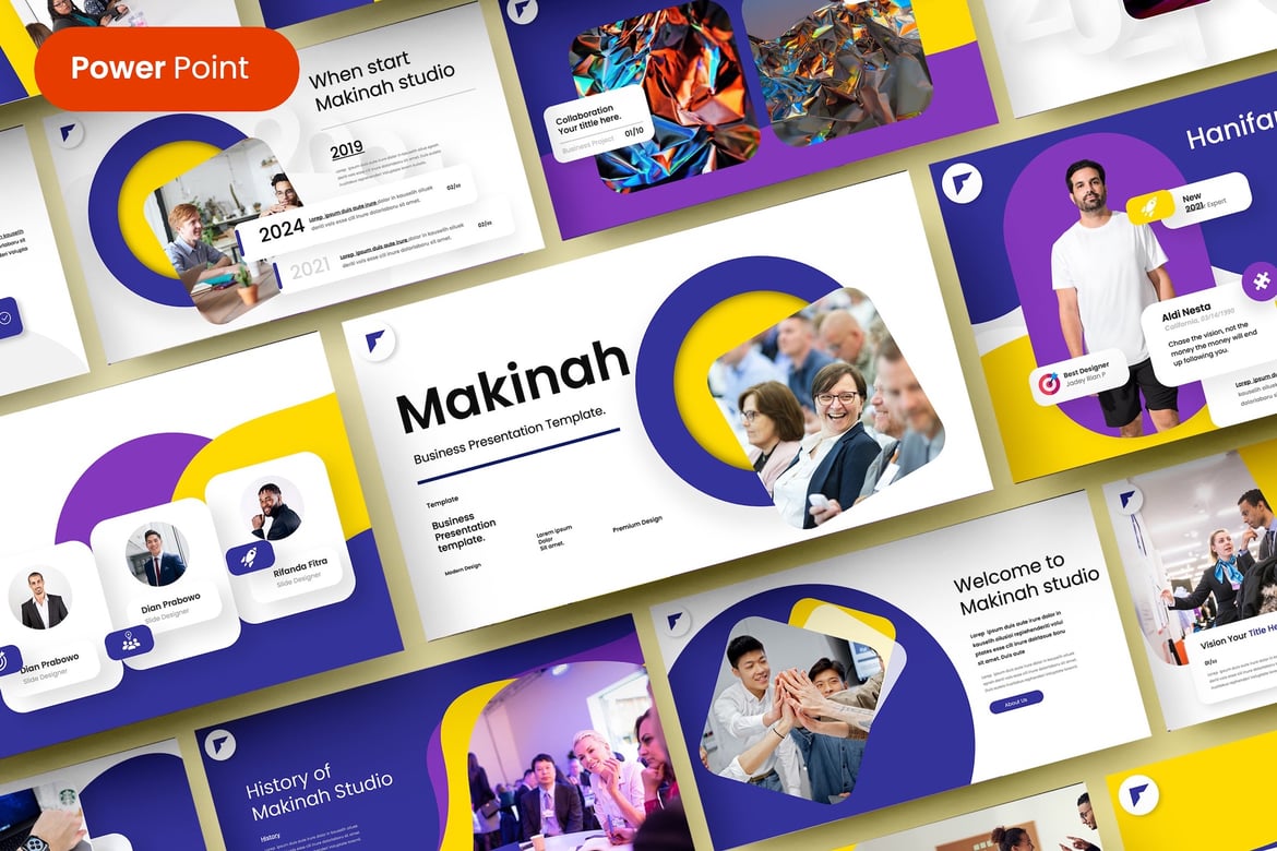 Makinah – Template PowerPoint Bisnis yang Menarik