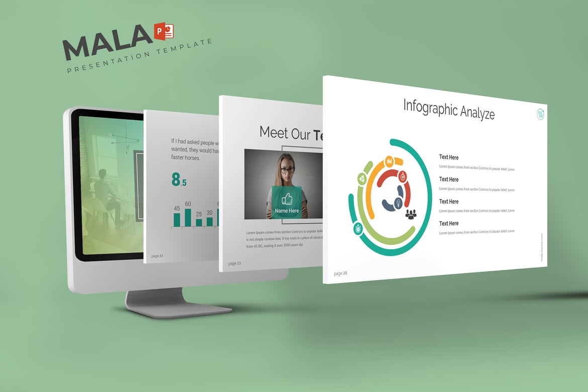 Template Presentasi Minimalis Mala - Desain Kreatif untuk Keperluan Anda