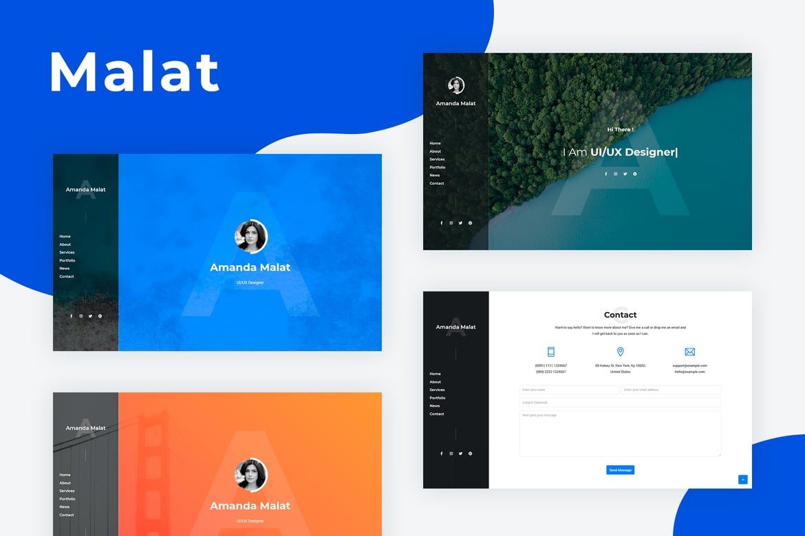 Template Website Malat - Resume Pribadi yang Modern dan Responsif