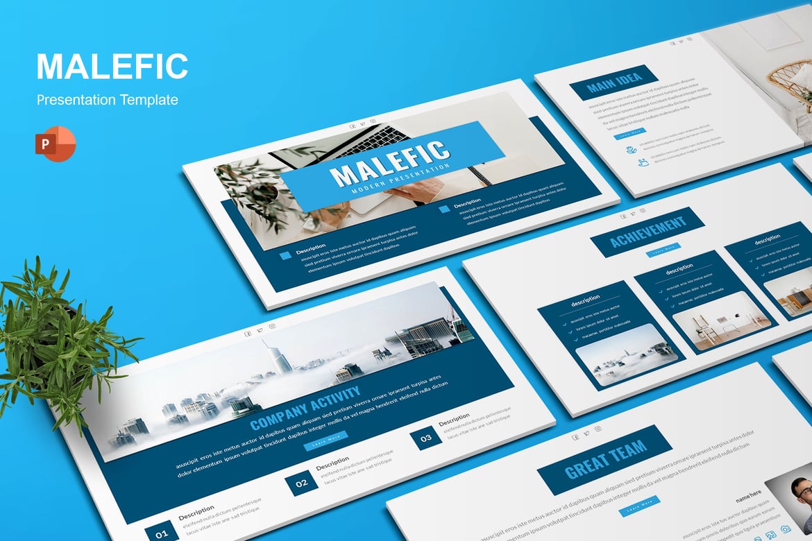 Malefic - Template PowerPoint yang Menarik untuk Semua Kebutuhan