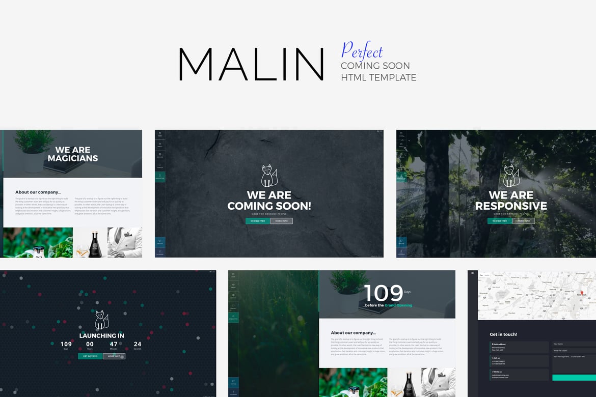MALIN - Template Website Coming Soon yang Sempurna