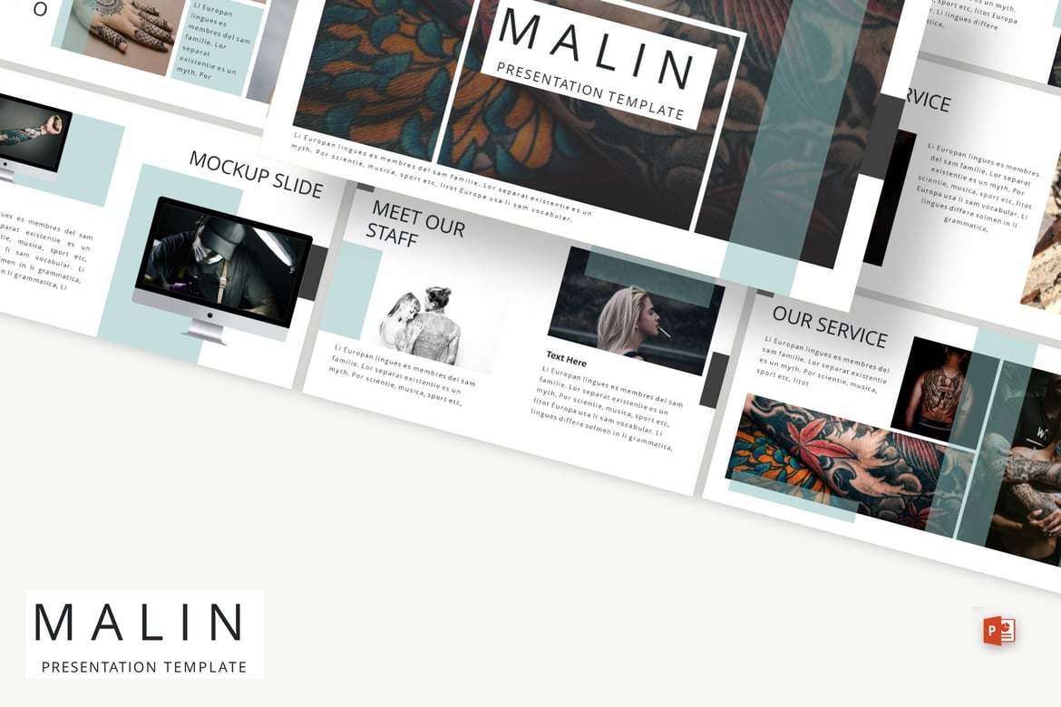 Template PowerPoint Malin - Presentasi Modern dan Menarik