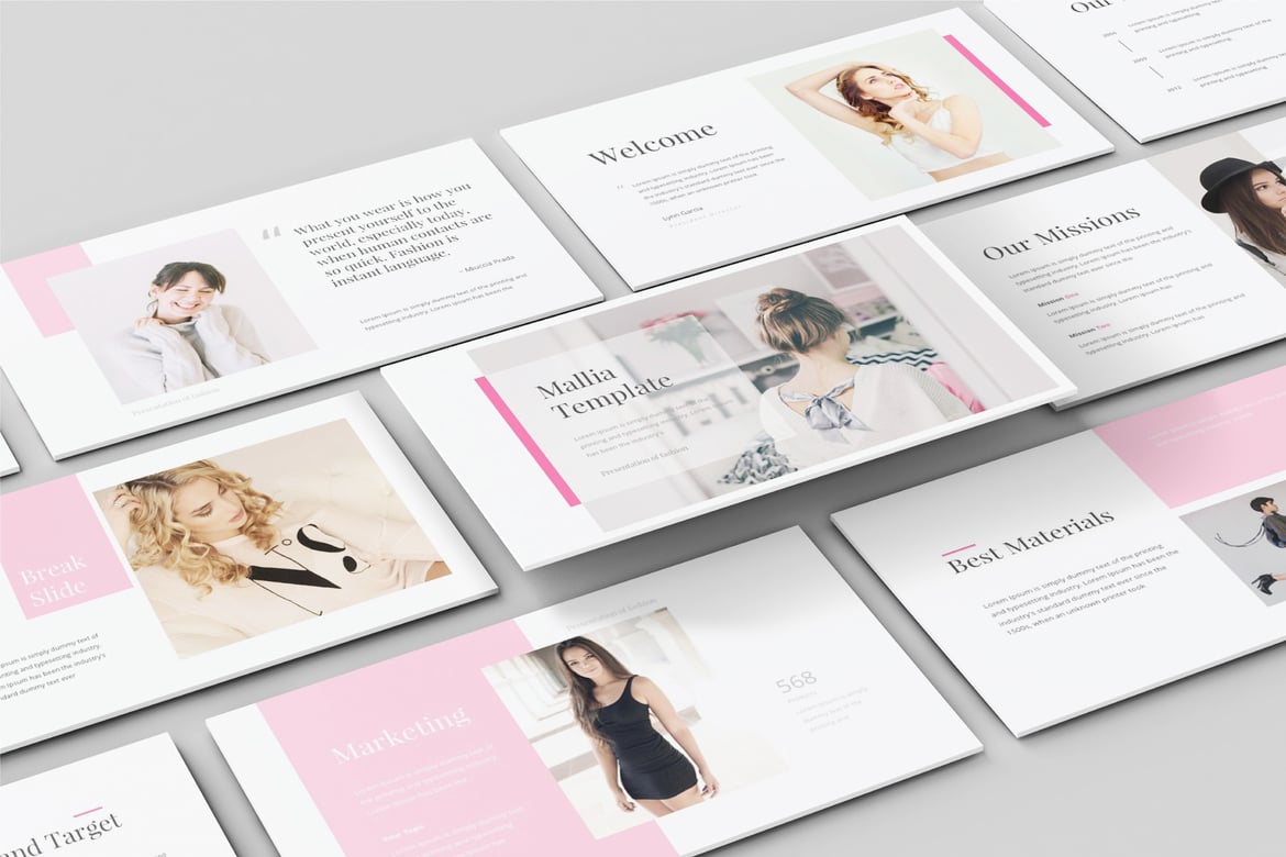 Template Presentasi MALLIA - Powerpoint Serbaguna V123