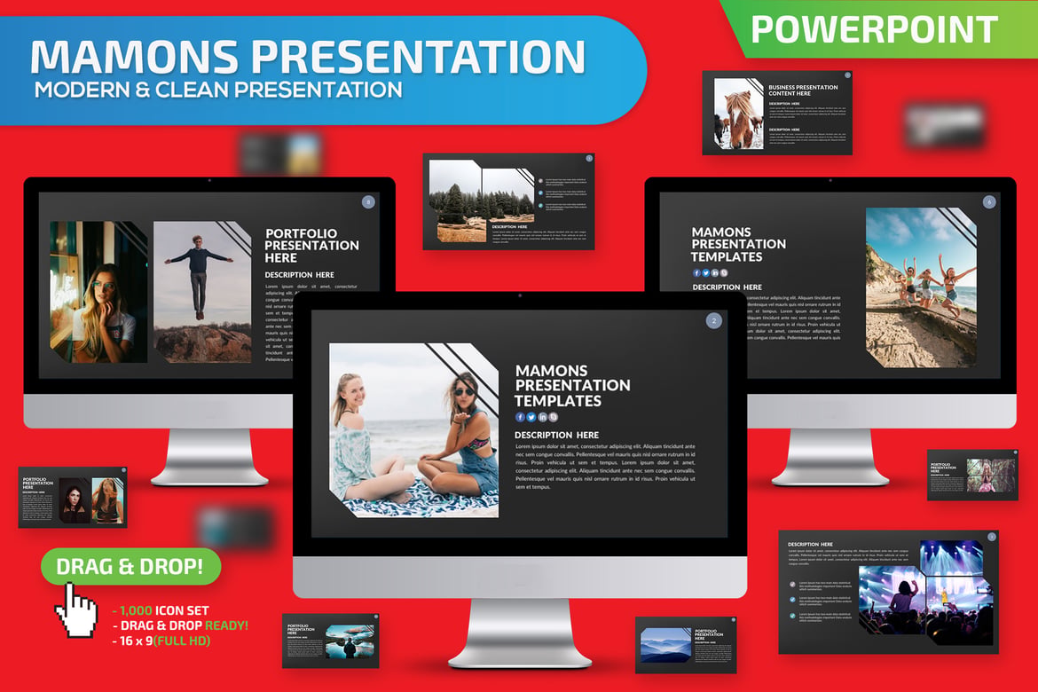 Template Presentasi PowerPoint Mamons yang Menarik dan Profesional