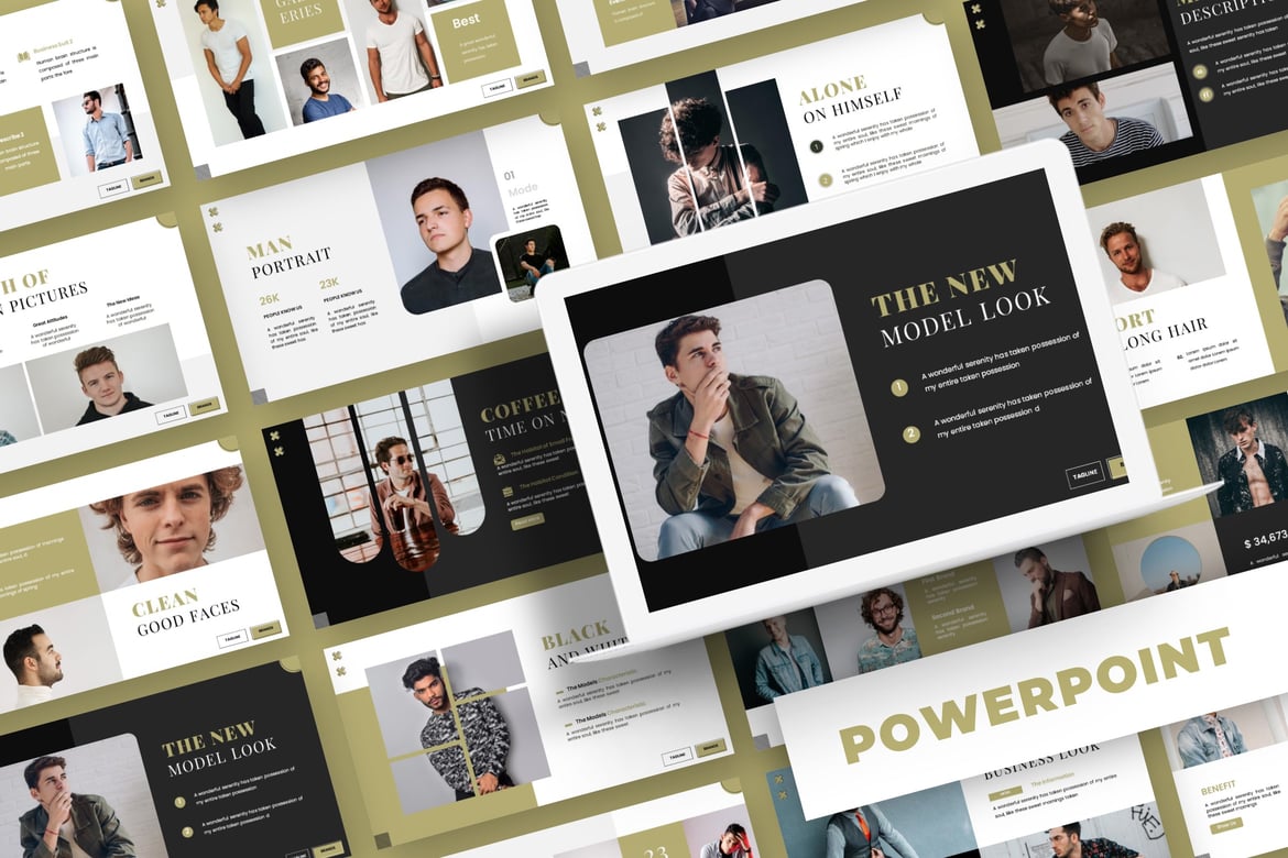 Template Presentasi Powerpoint Pria Berkualitas Tinggi