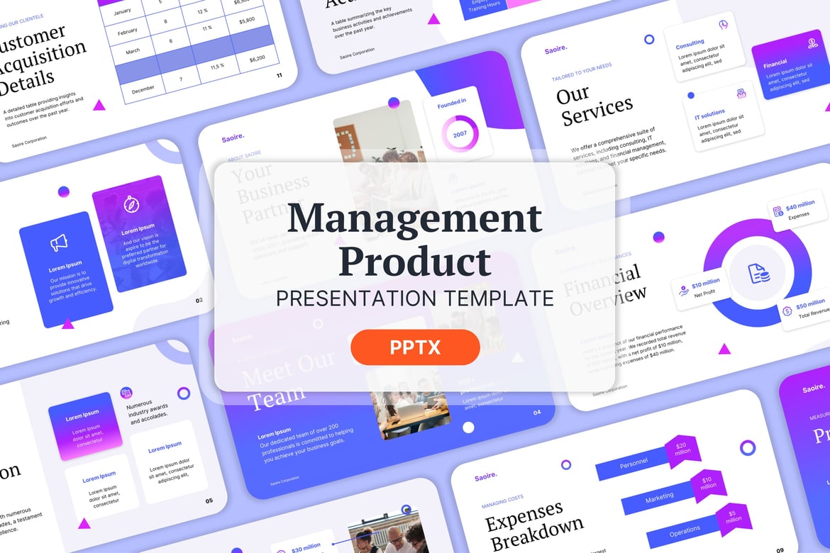 Template Powerpoint Manajemen Profesional untuk Bisnis Anda