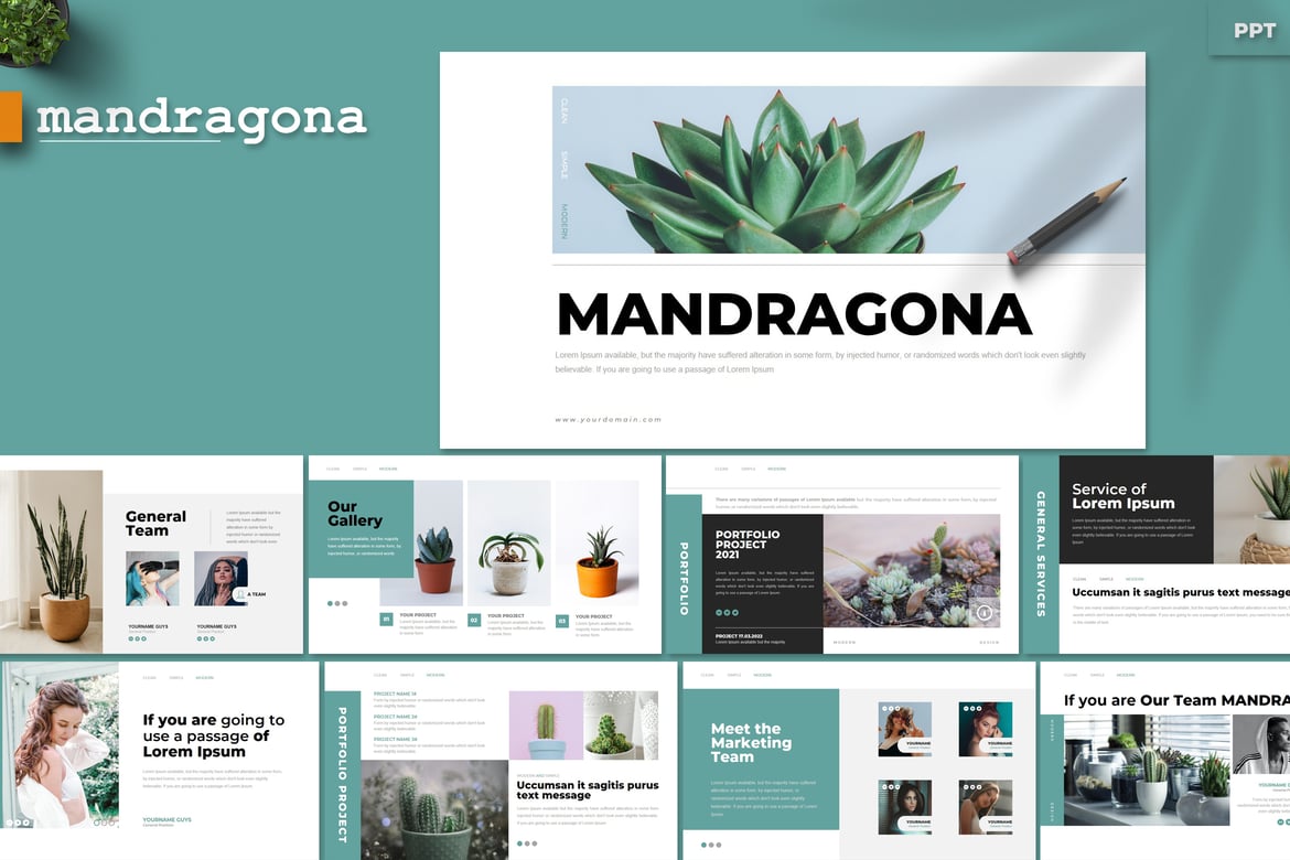 Mandragona - Template PowerPoint Kreatif dan Modern